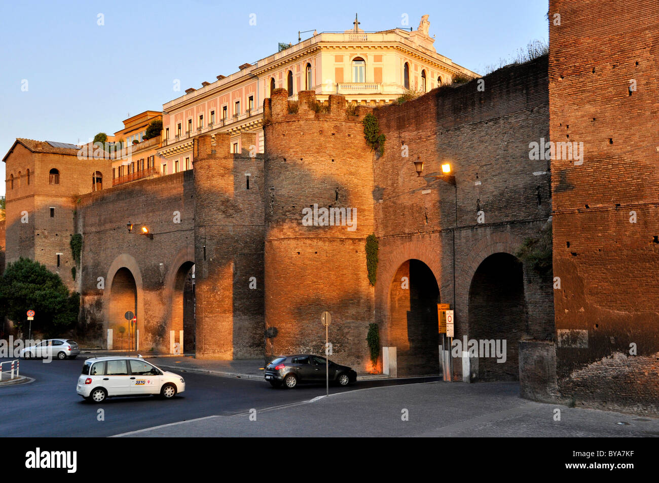 Porta Pinciana of the Aurelian Walls, Via Veneto, Rome, Lazio, Italy, Europe Stock Photo