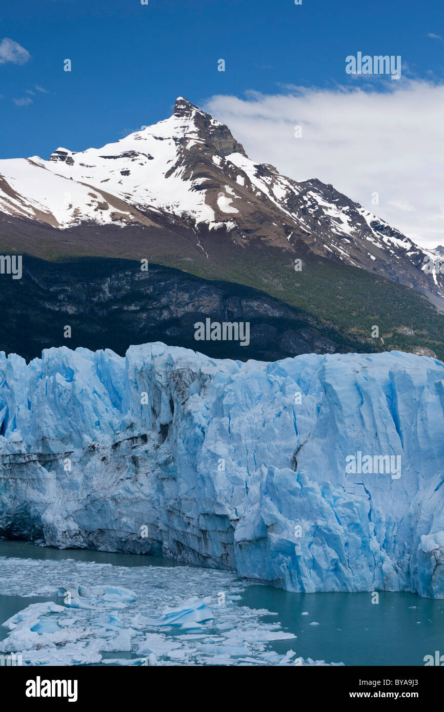 Pico Moreno Mountain with Perito Moreno Glacier, Parque Nacional Los Glaciares, Los Glaciares National Park, Patagonia Stock Photo