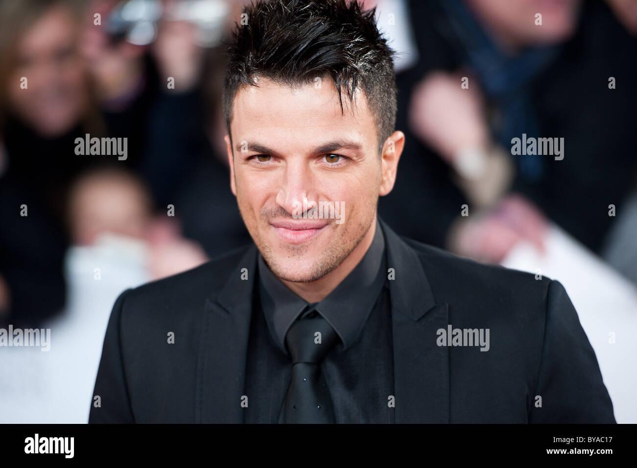 Peter Andre arriving at he 2011 National Television Awards, at the O2 arena in east London. Stock Photo