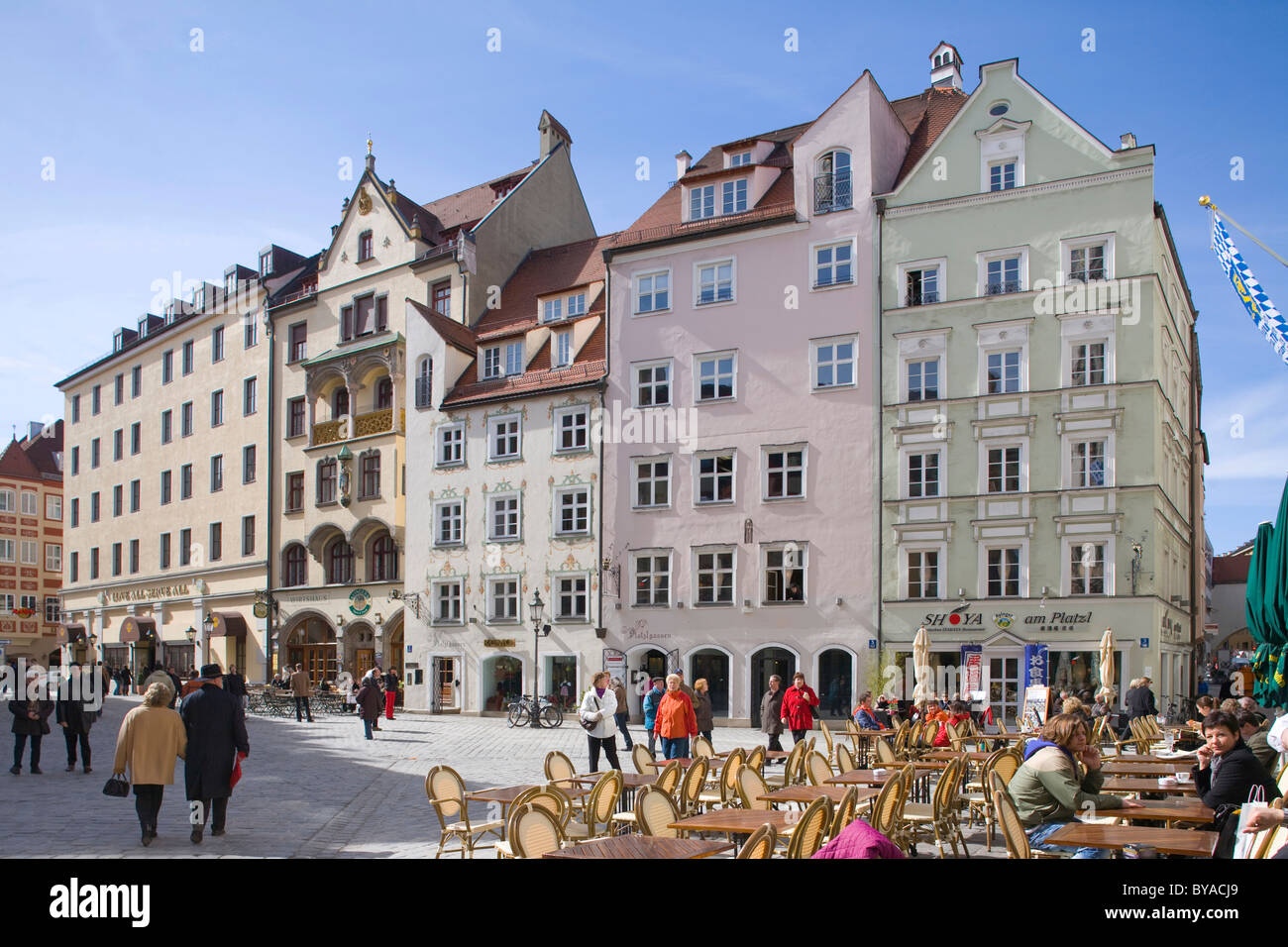 Platzl in the historic district of AltstadtLehel, Munich, Bavaria