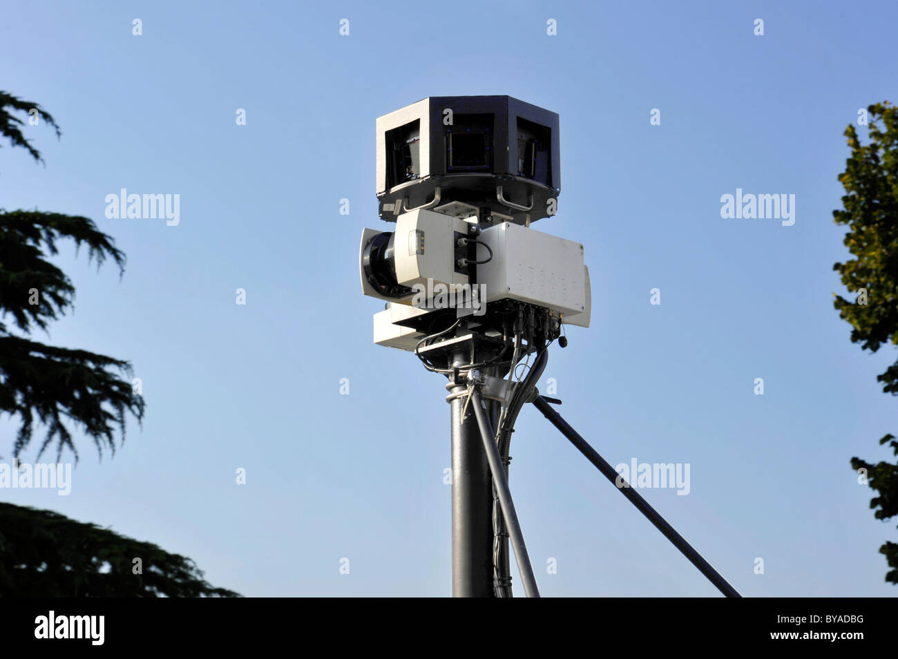 Special camera on a Google Street View car, Trivento, Molise region, Italy, Europe Stock Photo