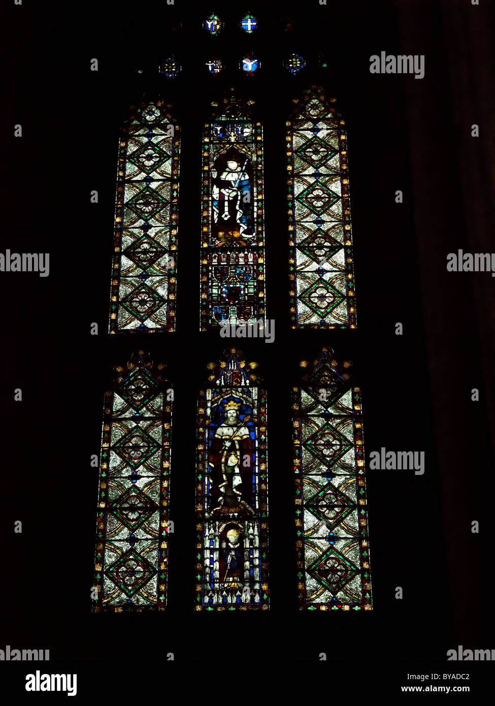 Canterbury Kent England Canterbury Cathedral Stained Glass Window Stock