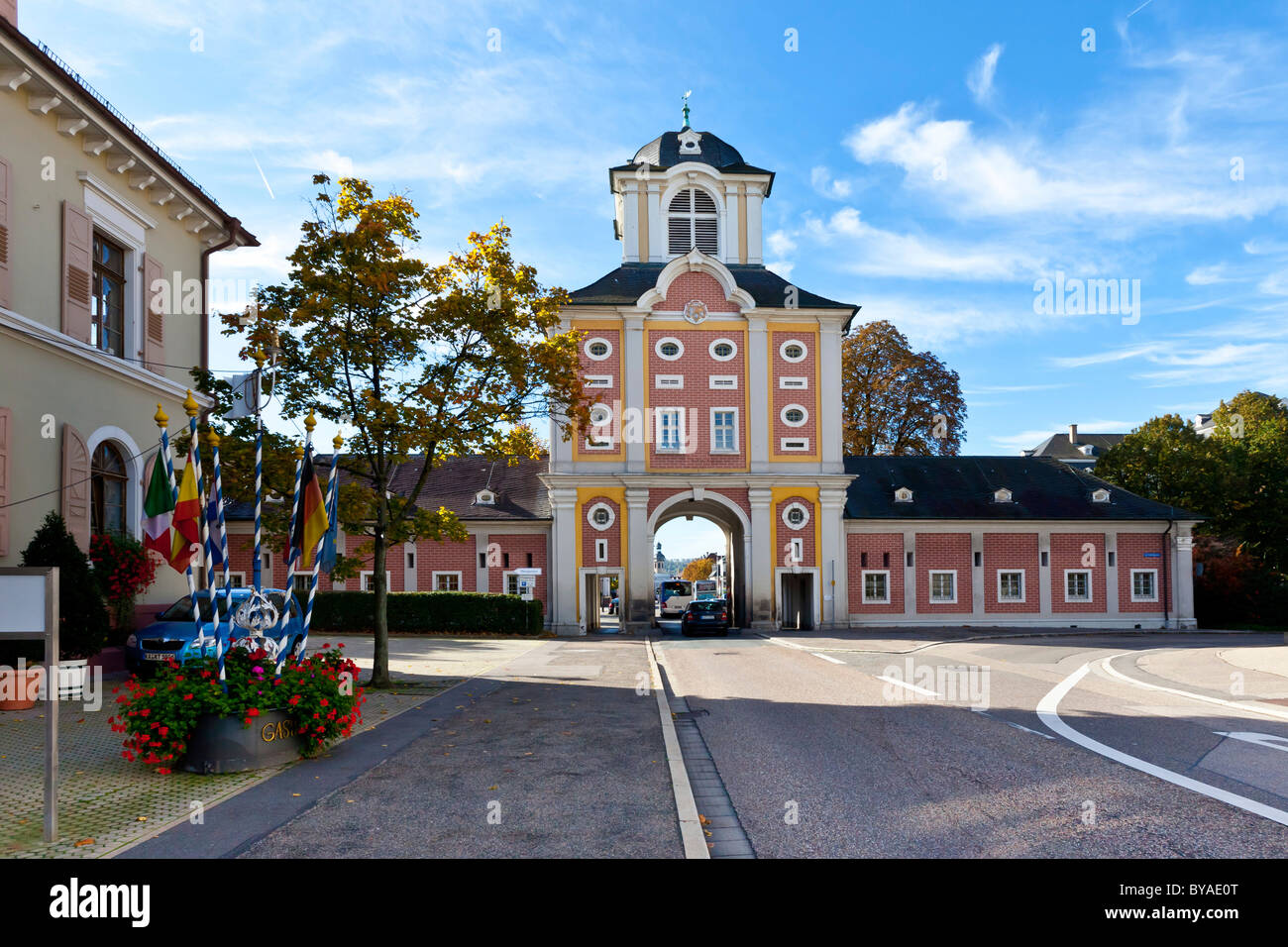 Damianstor gate, Bruchsal, Kraichgau region, Baden-Wuerttemberg, Germany, Europe Stock Photo