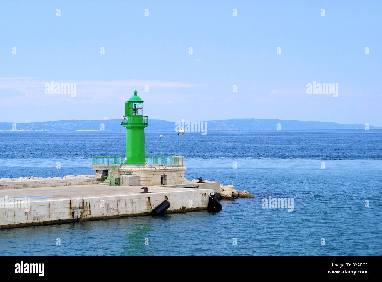 Mole mit Leuchtturm - pier and lighthouse 03 Stock Photo