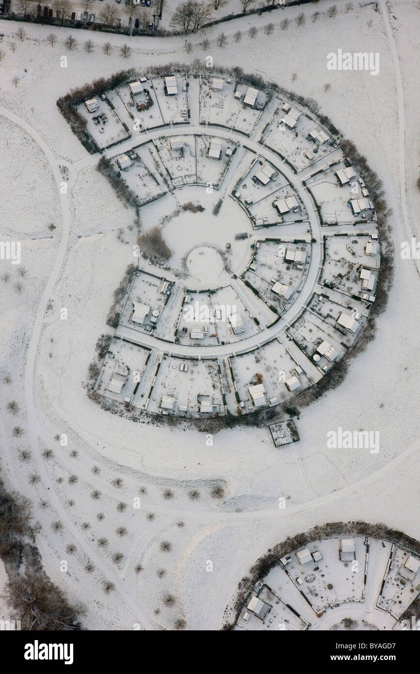Aerial view, garden plots, Scharnholz Grevel, Dortmund, Ruhrgebiet