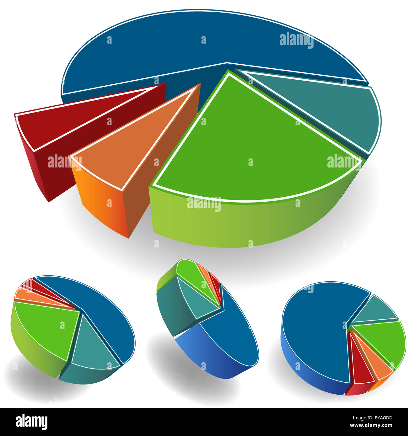 An image of a 3D business pie chart Stock Photo - Alamy