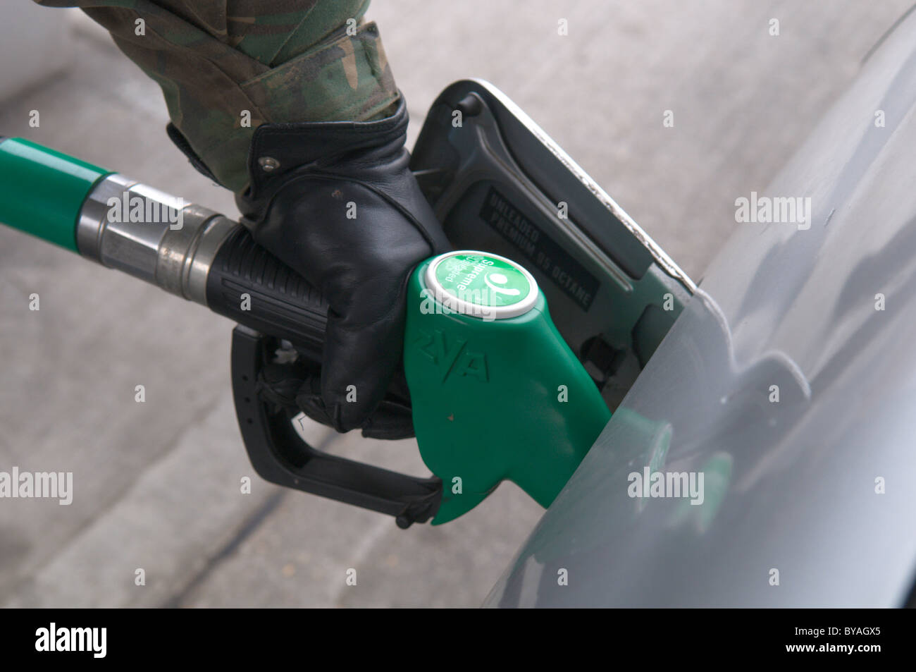 Filling car with fuel. Stock Photo
