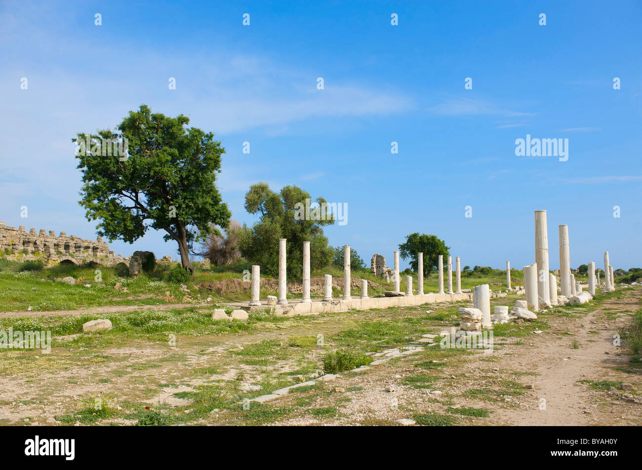 Ruins of Side, Turkish Riviera, Turkey, Western Asia Stock Photo