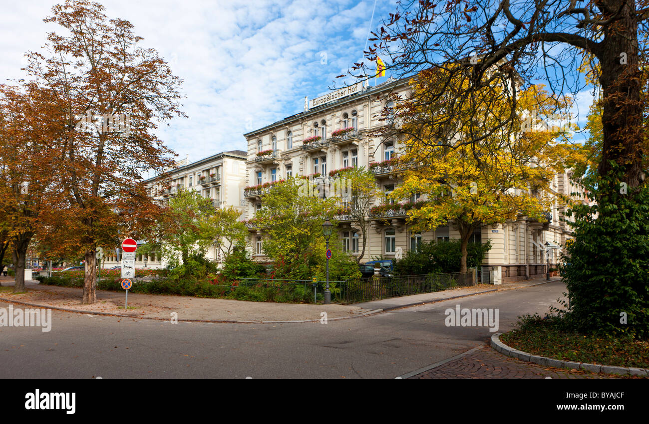 Hotel Europaeischer Hof, Kaiserallee, Baden-Baden, Baden-Wuerttemberg, Germany, Europe Stock Photo