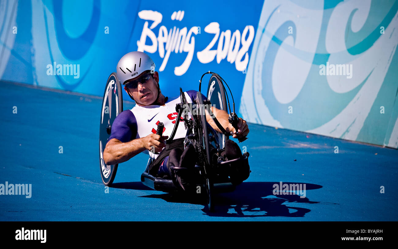 Paralympic hand cyclist hires stock photography and images Alamy