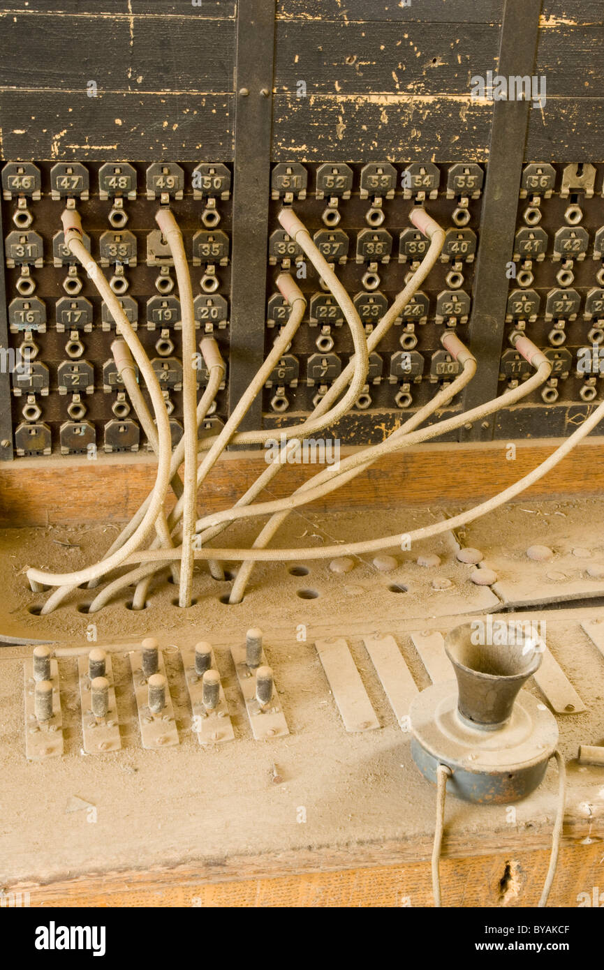 Early American telephone switchboard Stock Photo Alamy