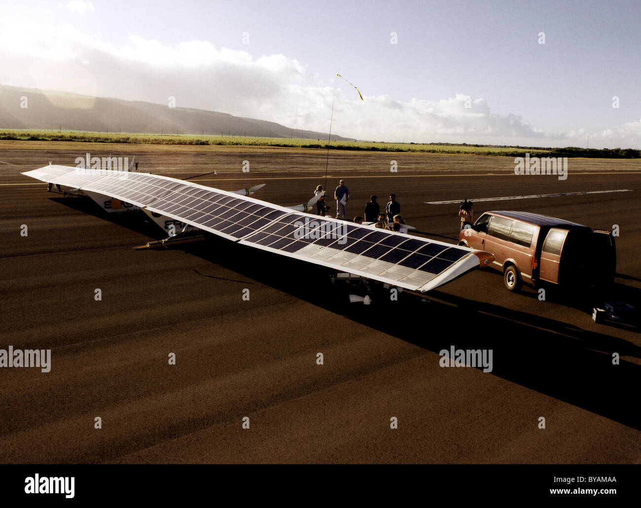 Pathfinder aircraft, solar-powered airplane Stock Photo