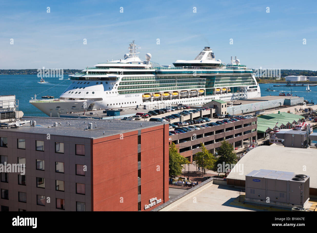 Royal Caribbean's Jewel of the Seas cruise ship in port at Portland