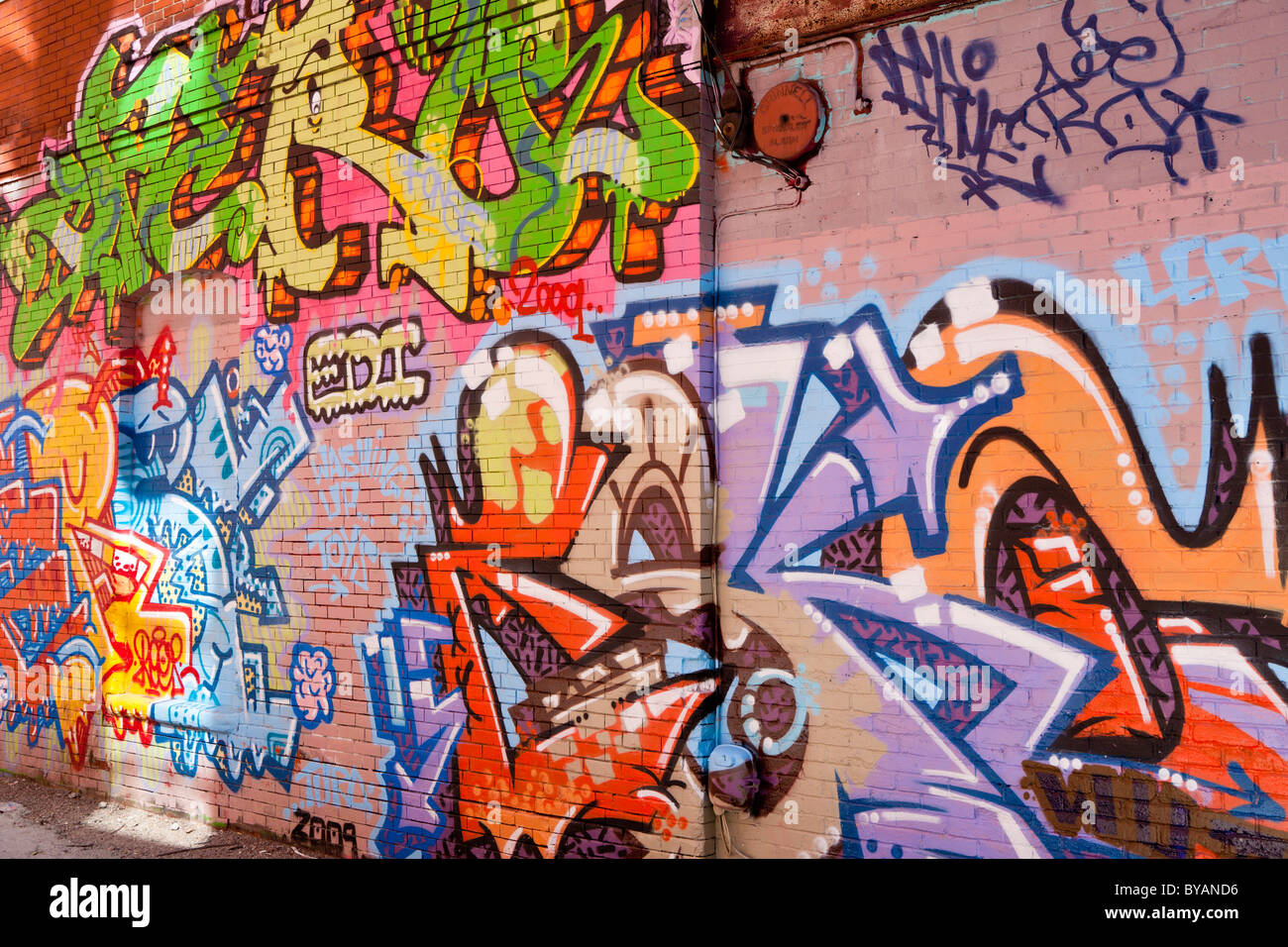 Brick wall graffiti portland hires stock photography and images Alamy