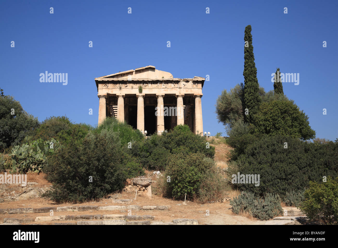 Temple of Hephaestus, Ancient Agora, Athens, Greece Stock Photo