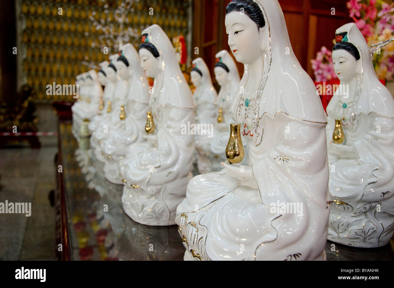 Malaysia, Island of Penang. Kek Lok Si Temple, largest temple in Southeast Asia. Stock Photo