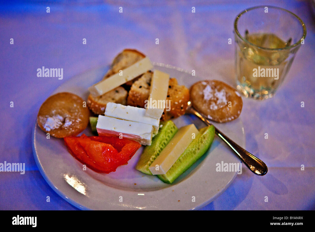 CRETE GREECE LUNCH Stock Photo - Alamy