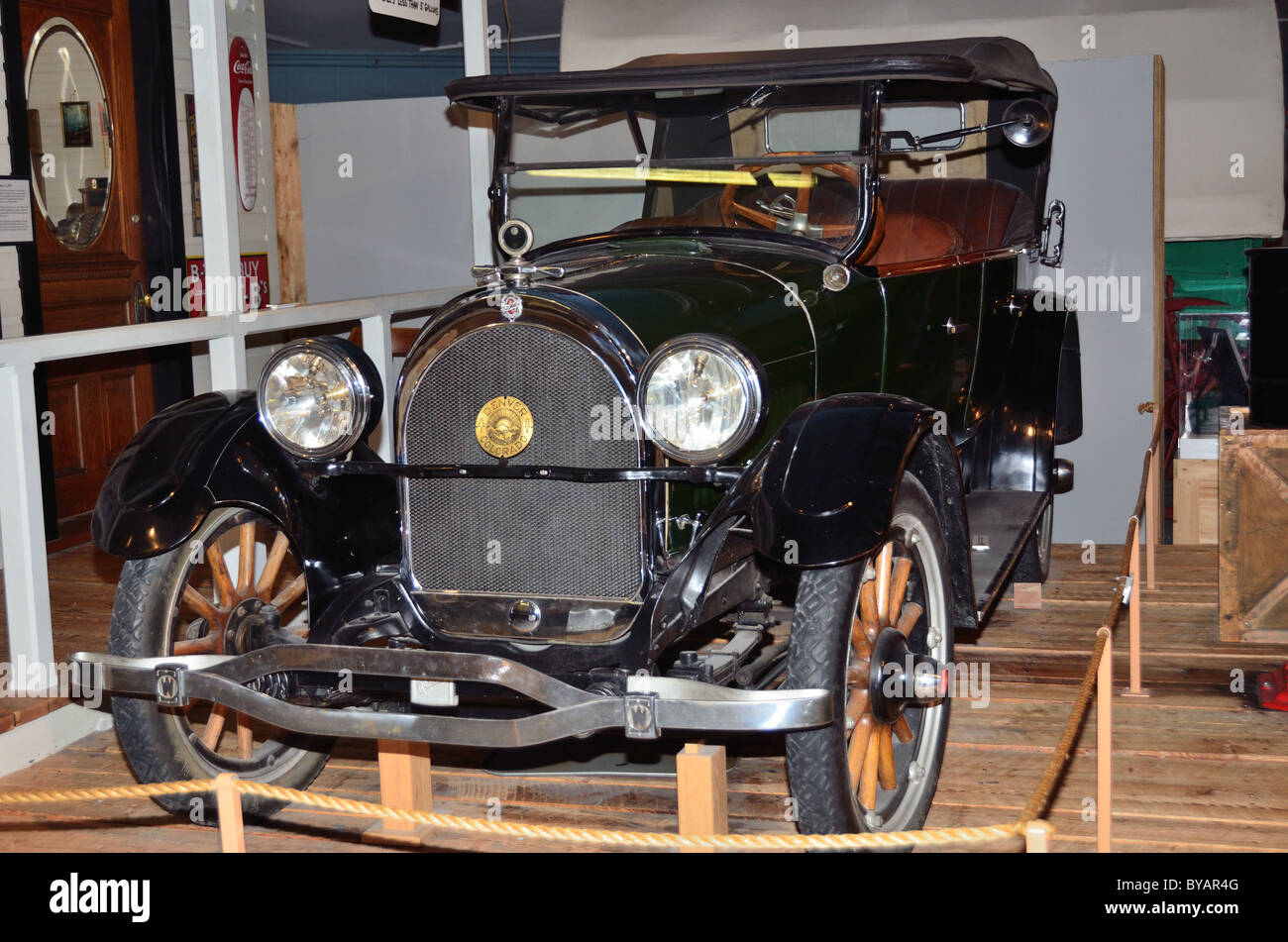 A vintage Oldsmobile car. Museum of Rockies, Bozeman, Montana, USA. Stock Photo