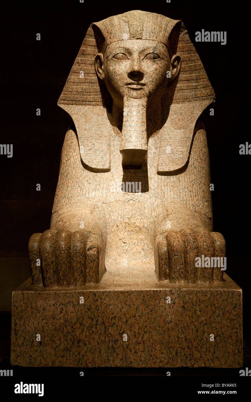 Sphinx of Hatshepsut, New Kingdom, Dynasty 18, reign of Hatshepsut, ca. 1473–1458 b.c., Egyptian, Metropolitan Museum of Art Stock Photo