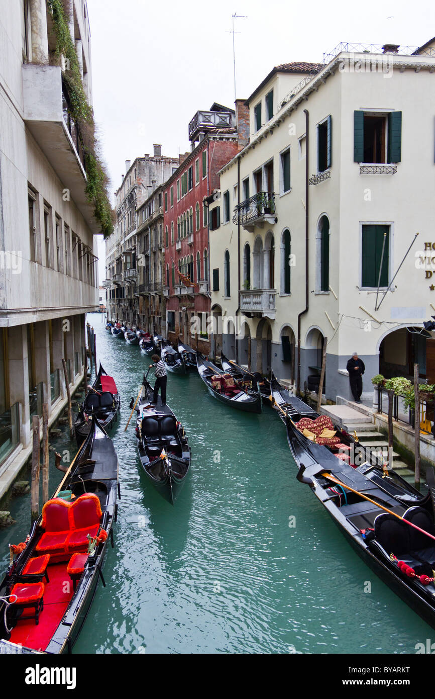 Venetian reflections gondolas hi-res stock photography and images - Alamy