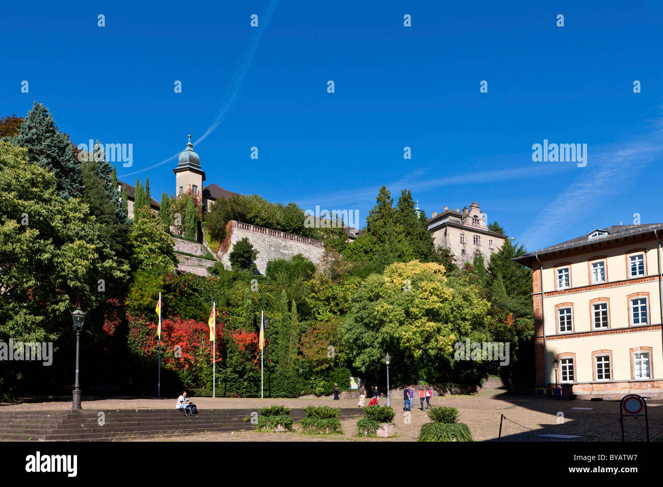 View of the New Castle Baden-Baden, Baden-Wuerttemberg, Germany, Europe Stock Photo