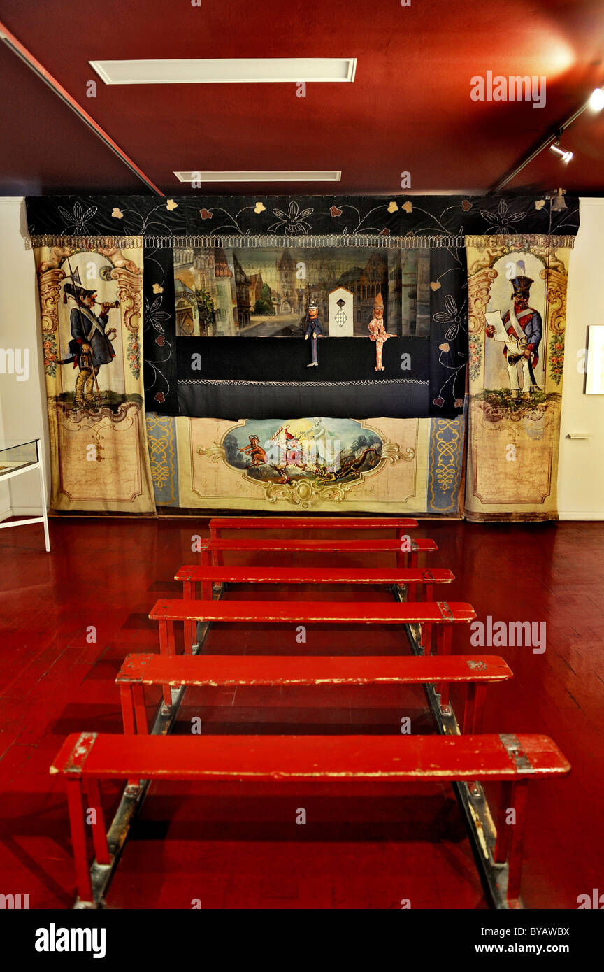 Punch and Judy Show in the puppet theatre collection, Stadtmuseum, city