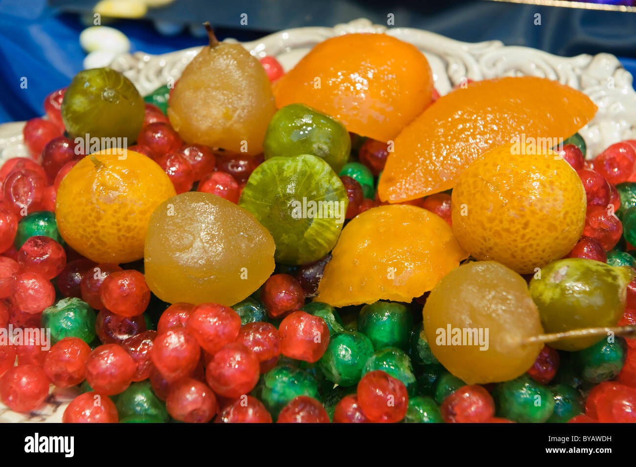Candied Fruits in Foligno, Umbria, Italy Stock Photo Alamy