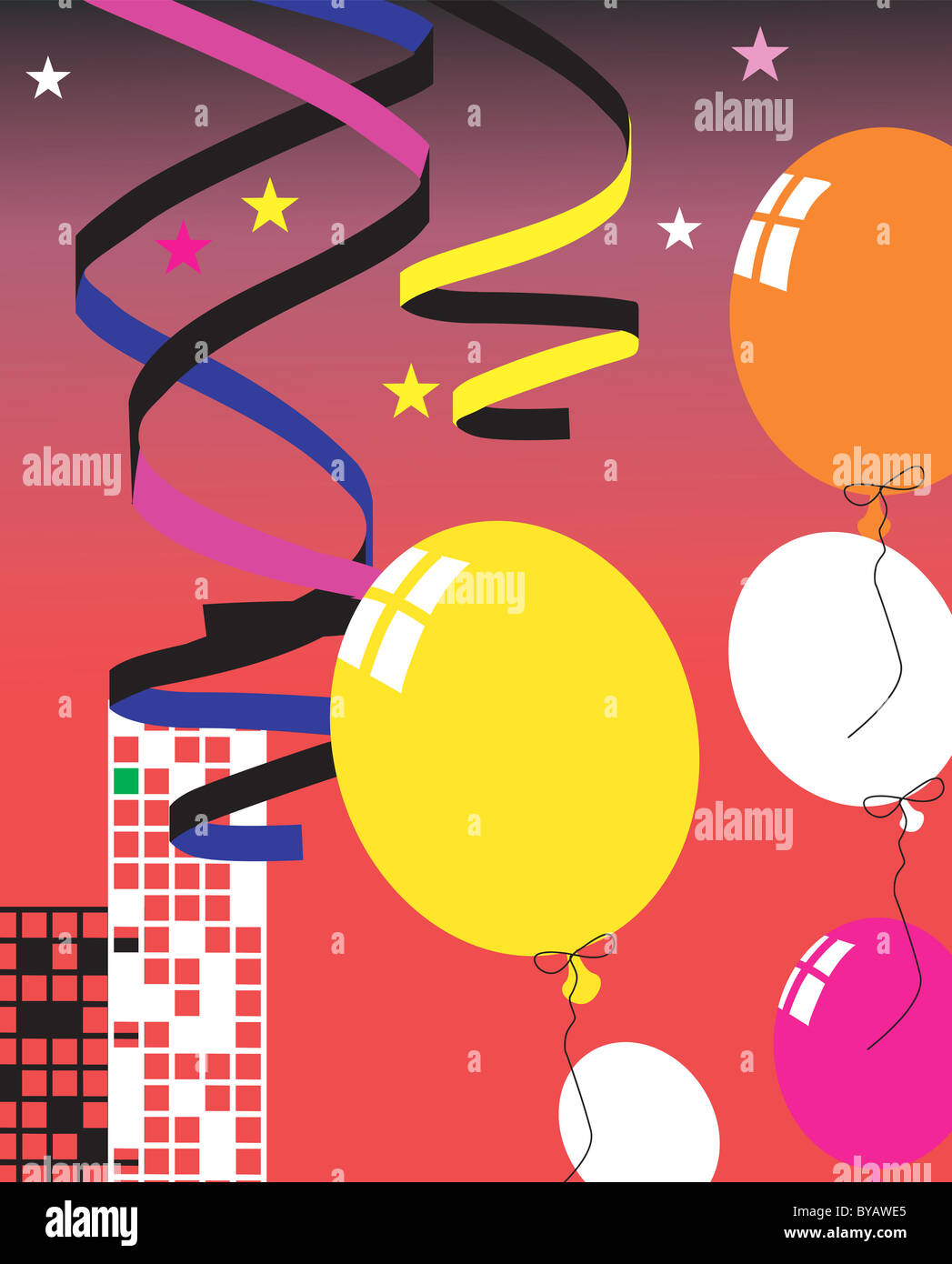 balloon and ribbons Stock Photo Alamy