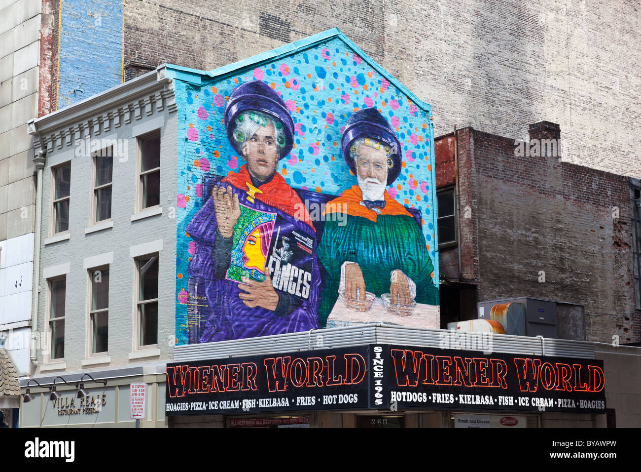 Mural in downtown Pittsburgh, Pennsylvania, USA Stock Photo Alamy