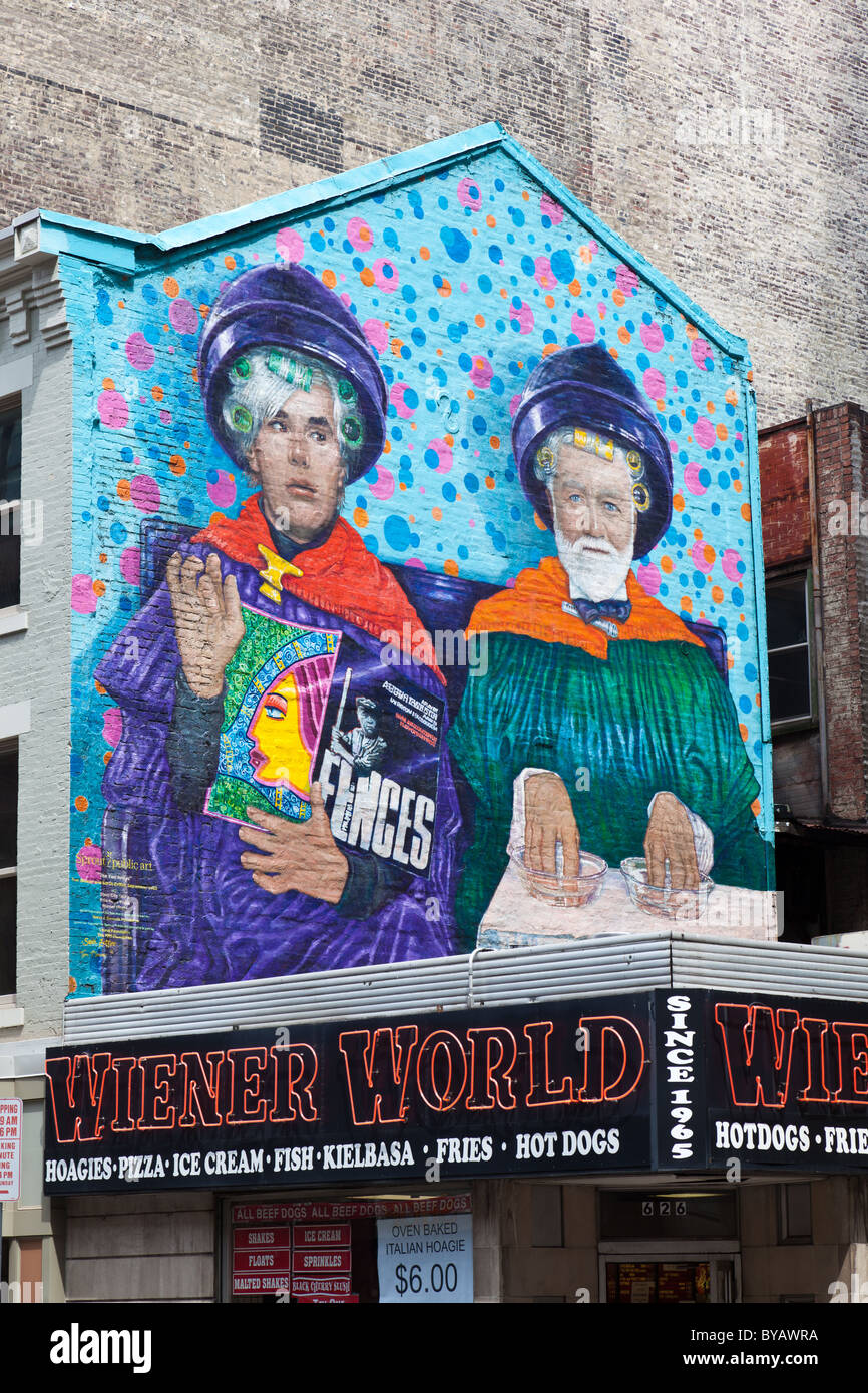 Mural in downtown Pittsburgh, Pennsylvania, USA Stock Photo Alamy