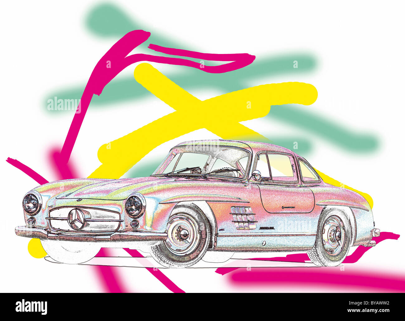 Mercedes benz 300 illustrations hi-res stock photography and images - Alamy