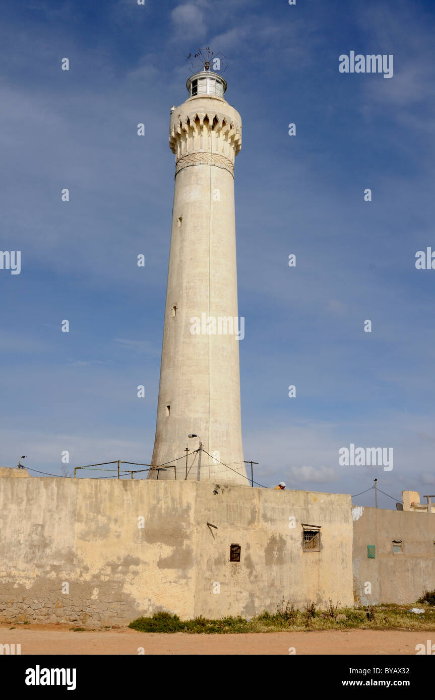 Lighthouse in Casablanca, Morocco, Africa Stock Photo