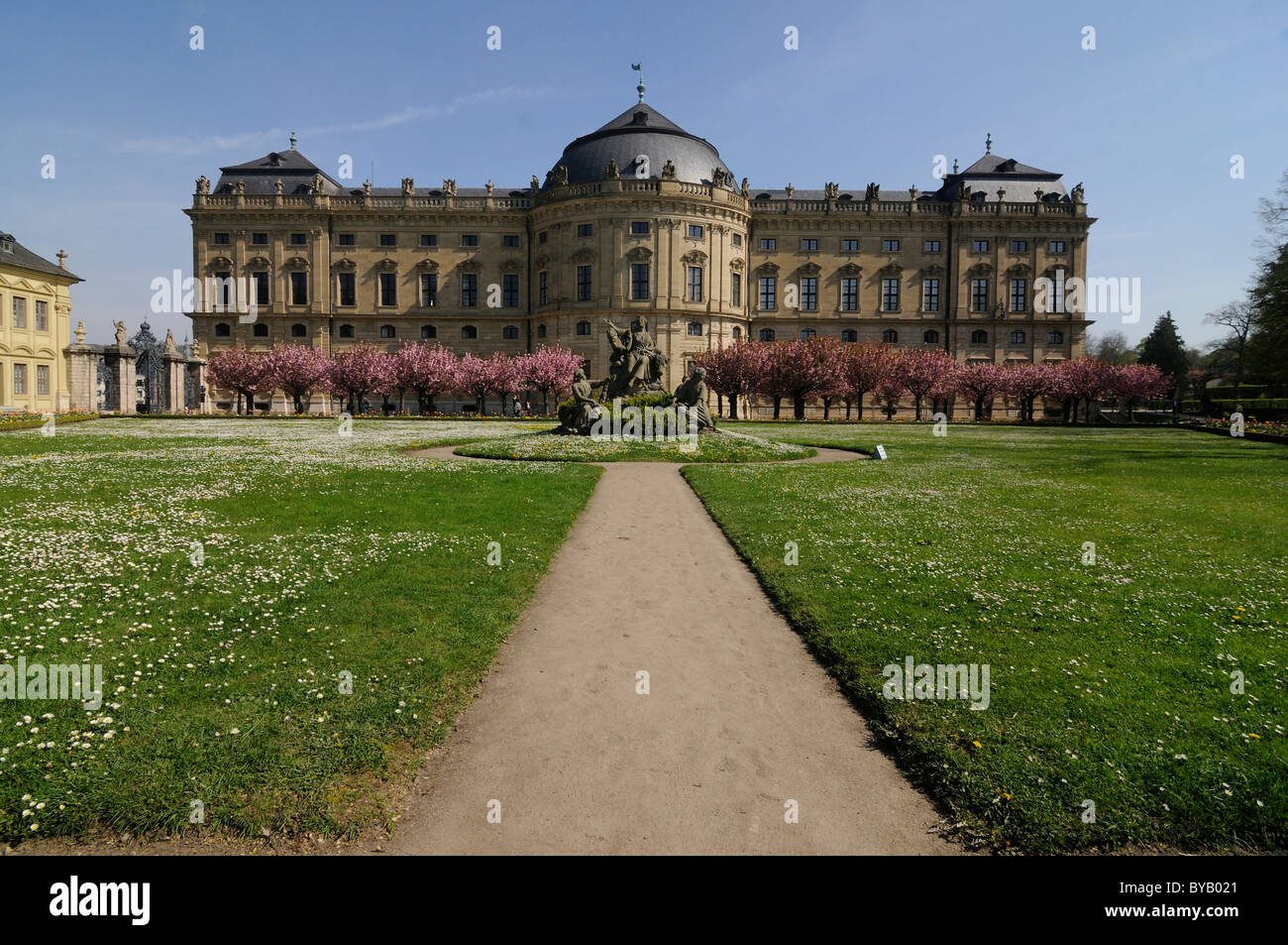 Wuerzburg Residenz Castle, Lower Franconia, Bavaria, Germany, Europe Stock Photo