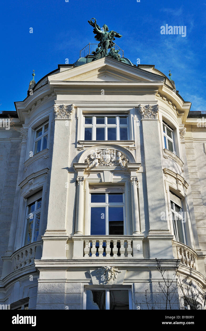 Neo-classical facade with Art Nouveau and Baroque elements, Schackstrasse, Munich, Bavaria, Germany, Europe Stock Photo