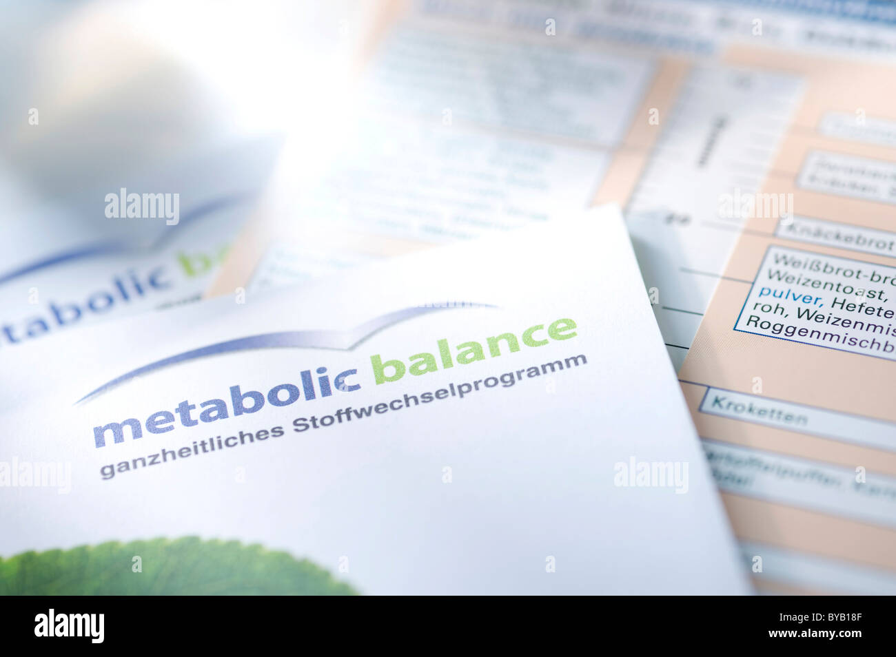 Flyer about metabolism Stock Photo