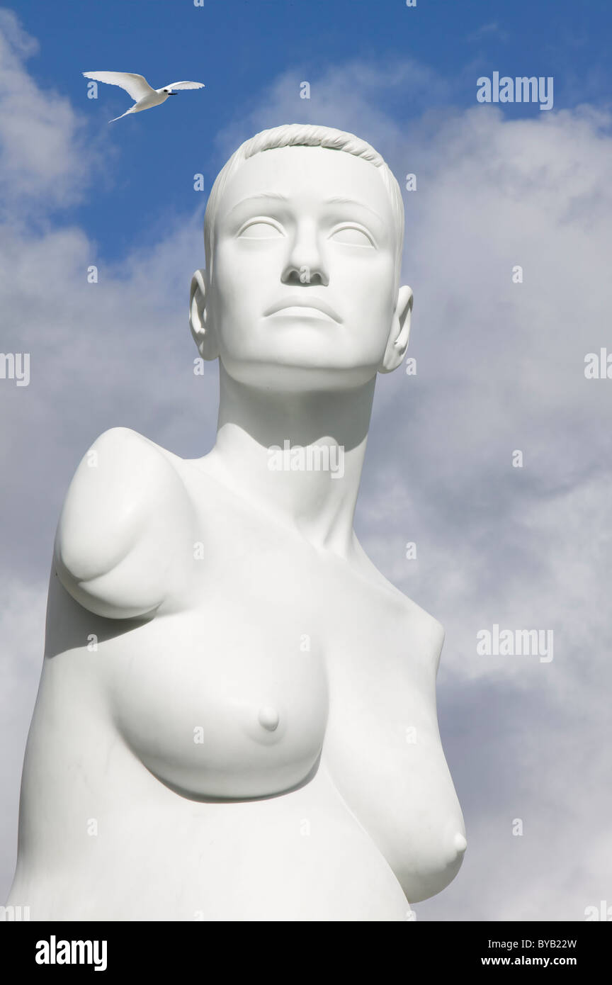 Alison Lapper pregnant sculpture by Marc Quinn on a plinth in Trafalgar square London Stock Photo