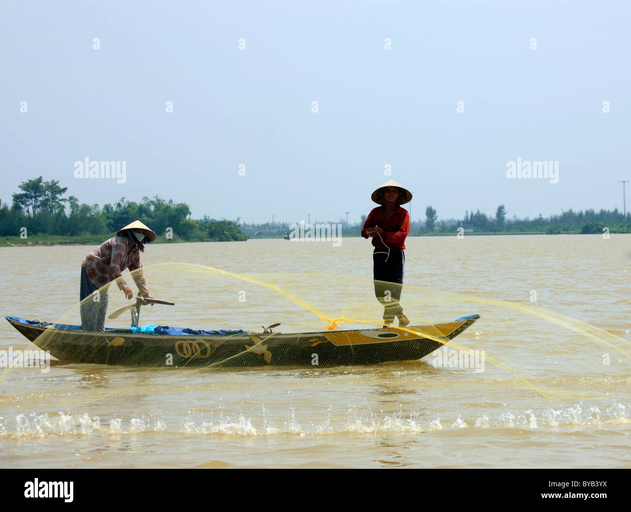 Fishermen, Hoi An, Unesco World Heritage site, Vietnam, Asia Stock Photo