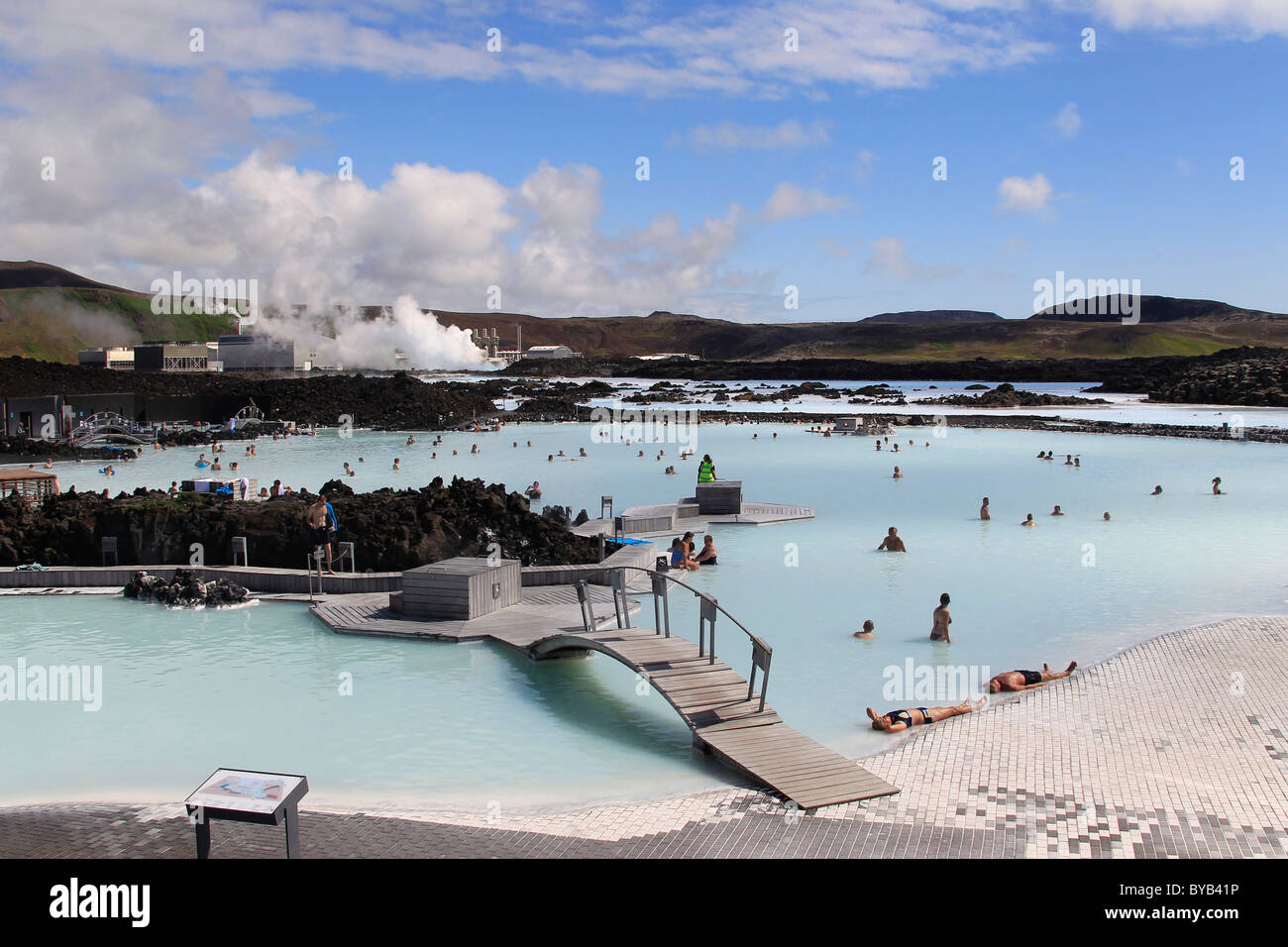 Blue Lagoon geothermal spa, Iceland, Europe Stock Photo