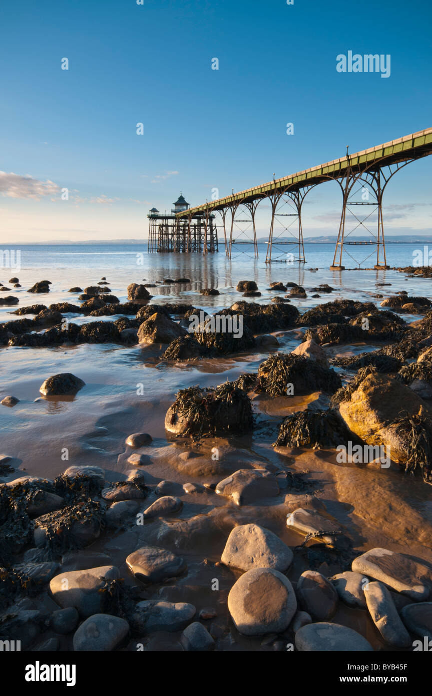 Grade 1 listed Victorian Pier, Clevedon, North Somerset, UK Stock Photo