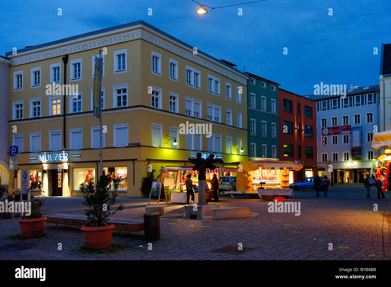 Ludwigsplatz square, Rosenheim, Upper Bavaria, Bavaria, Germany, Europe