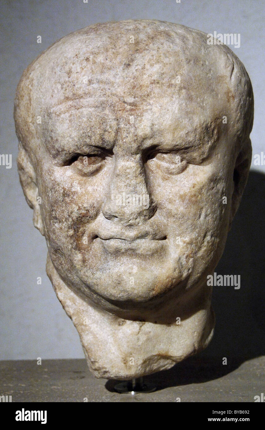Vespasian (Titus Flavius Vespasianus) (9-79). Roman Emperor (69-79). Founder of the Flavian dynasty. Busto. Stock Photo