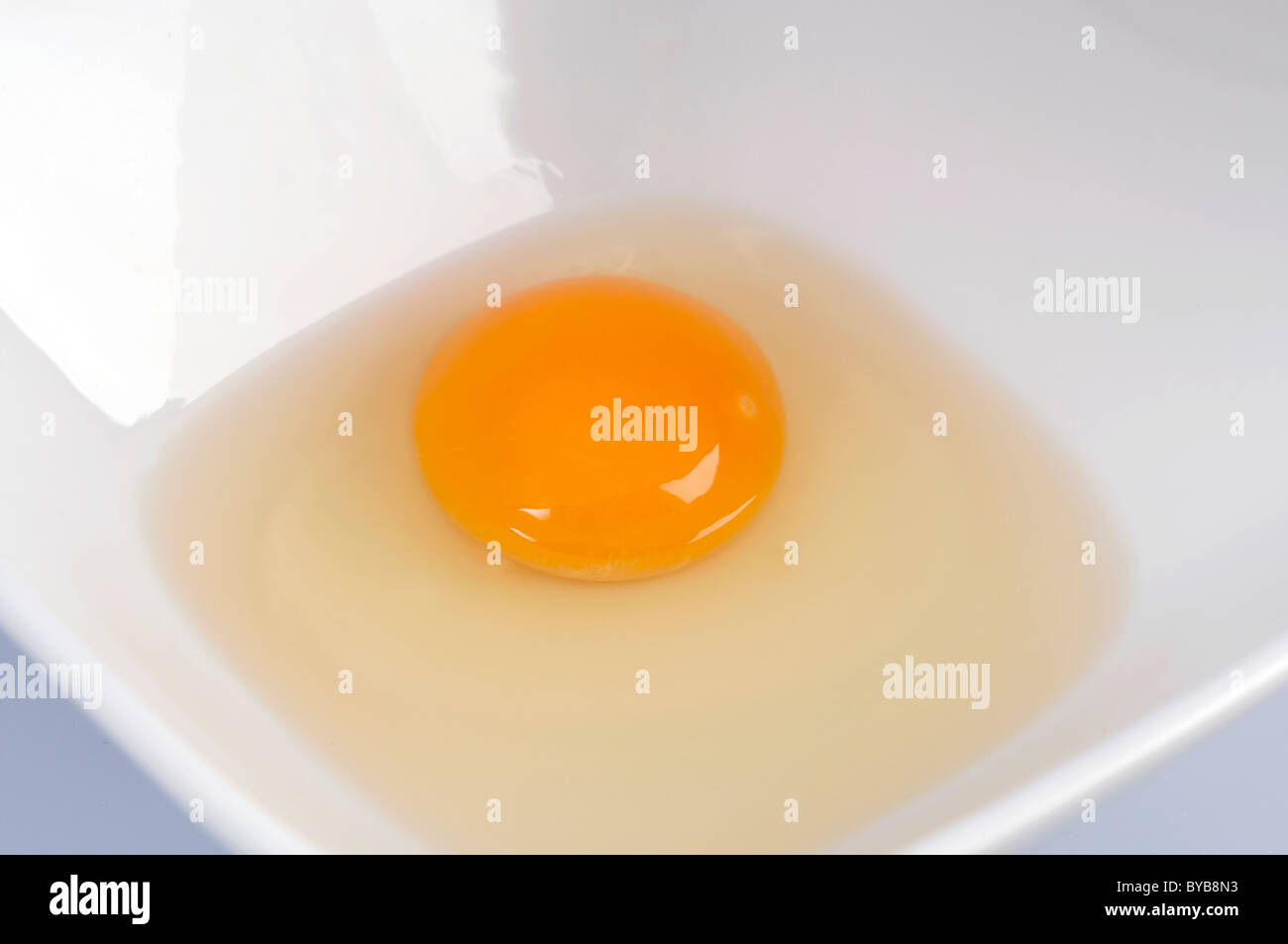 Raw Egg in a Bowl Stock Photo Alamy