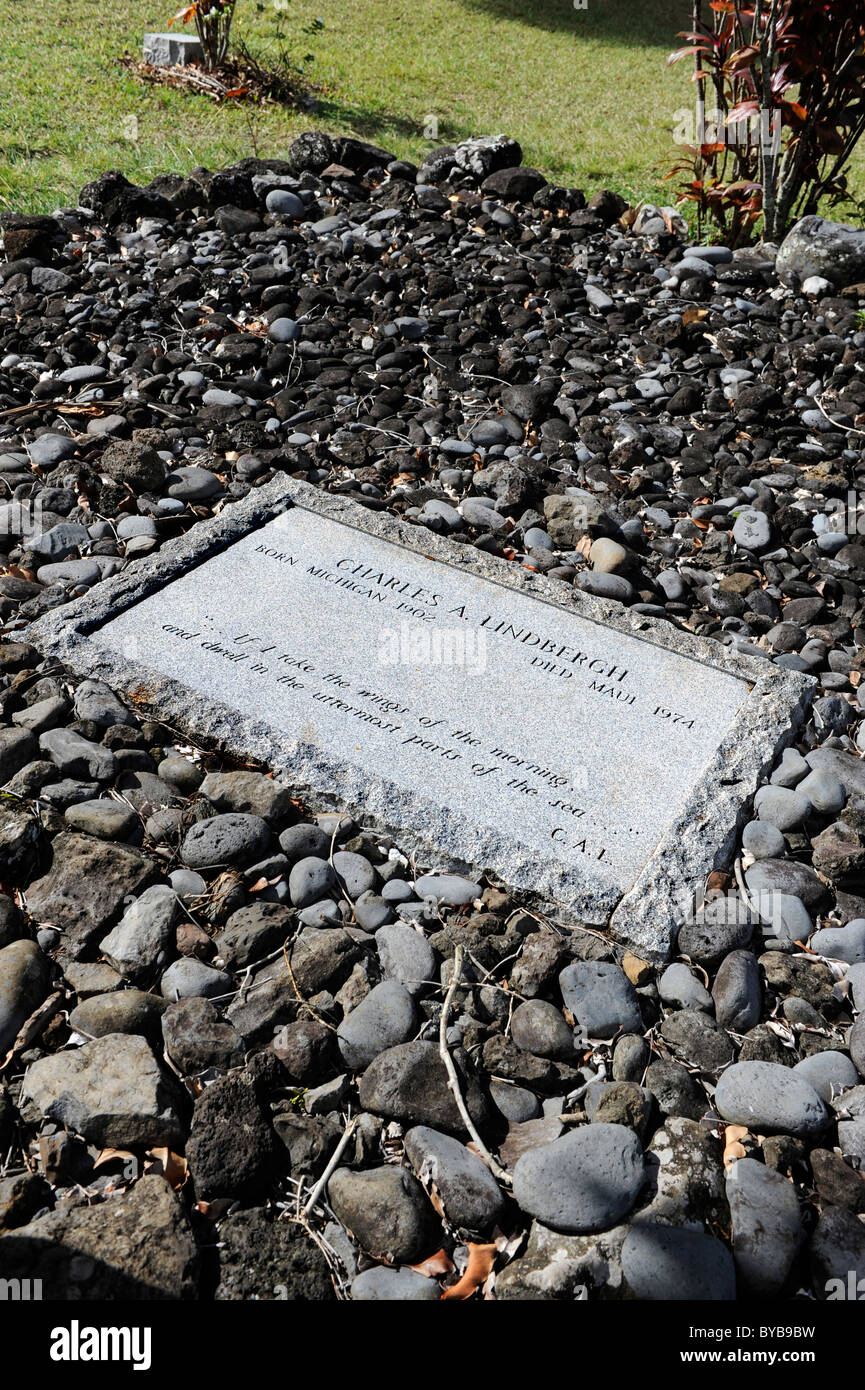 Charles Lindbergh Grave Palapala Hoomau Congregational Church Hana Maui