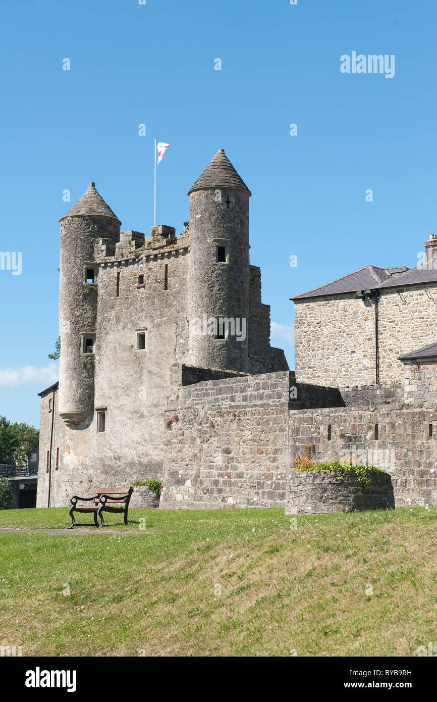 Enniskillen Castle( now this is museum), on the River Erne in County Fermanagh, northern Ireland, uk, Europe Stock Photo