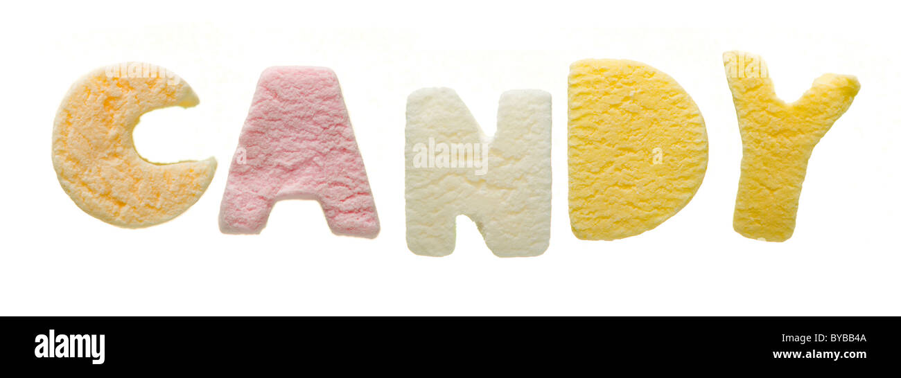 Sweet letters - CANDY Stock Photo