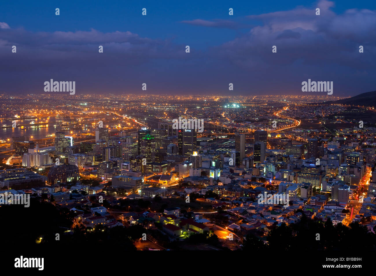 Cape Town at night, South Africa Stock Photo - Alamy