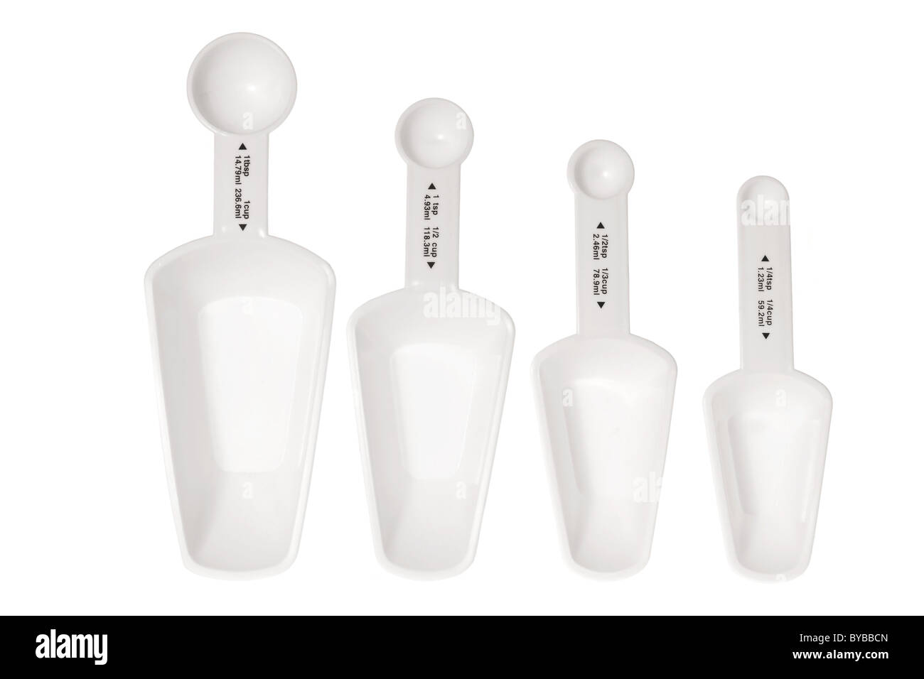 Measuring Spoons on White Background Stock Photo - Alamy