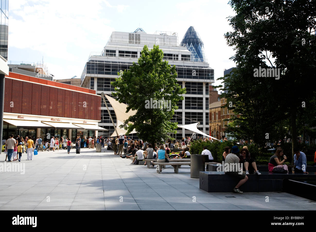 Spitalfields, East London area of regeneration. Stock Photo