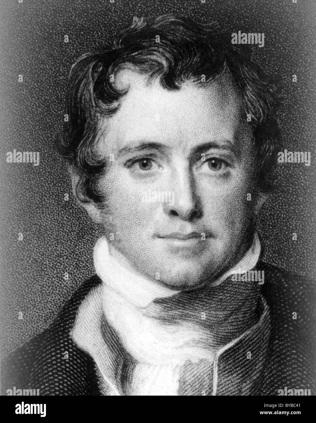 HUMPHRY DAVY (1778-1829) English chemist and inventor, about 1830 Stock ...
