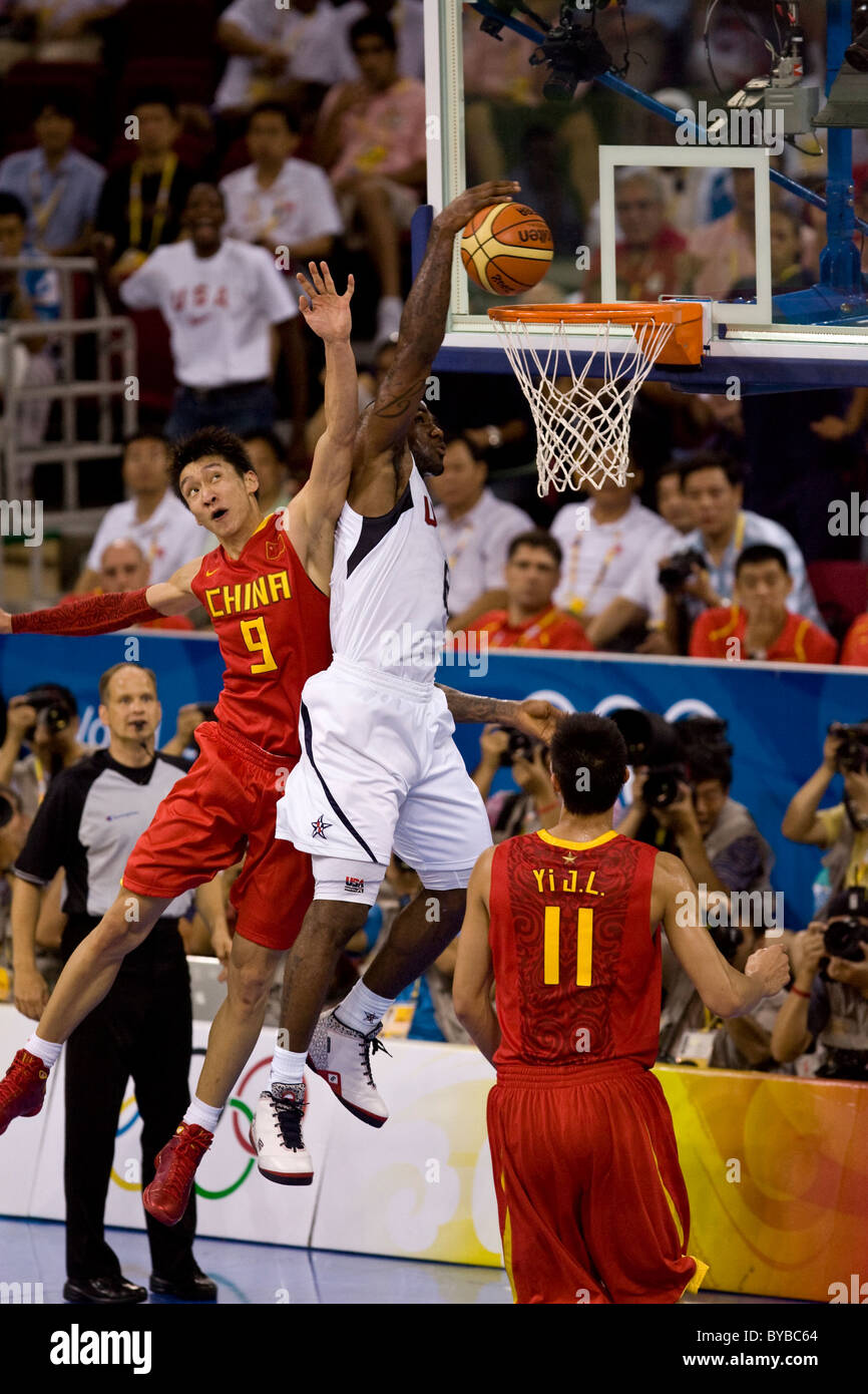 Lebron James Usa Sun Yue Chn Usa China Men S Basketball Action Lebron James Usa Sun Yue Chn Usa China Men S Basketball Action